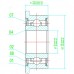 Фланцевый радиальный подшипник F688 2Z ZEN [ ]
